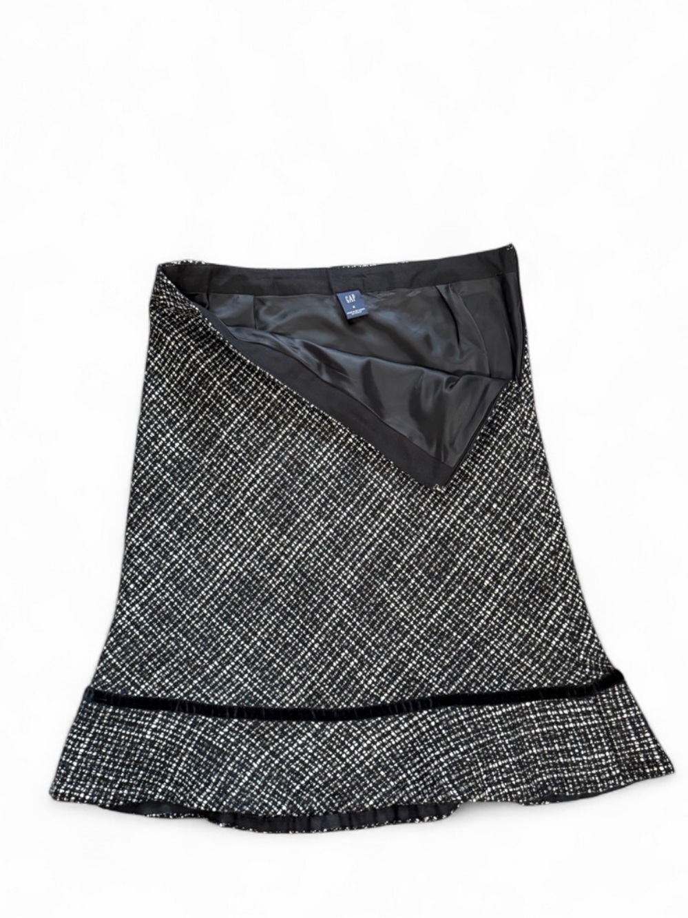 Gap Black & White Tweed A-Line Skirt | Office Core, Vintage